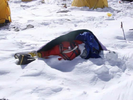 Dead Bodies On Everest - Body at Advanced Base Camp